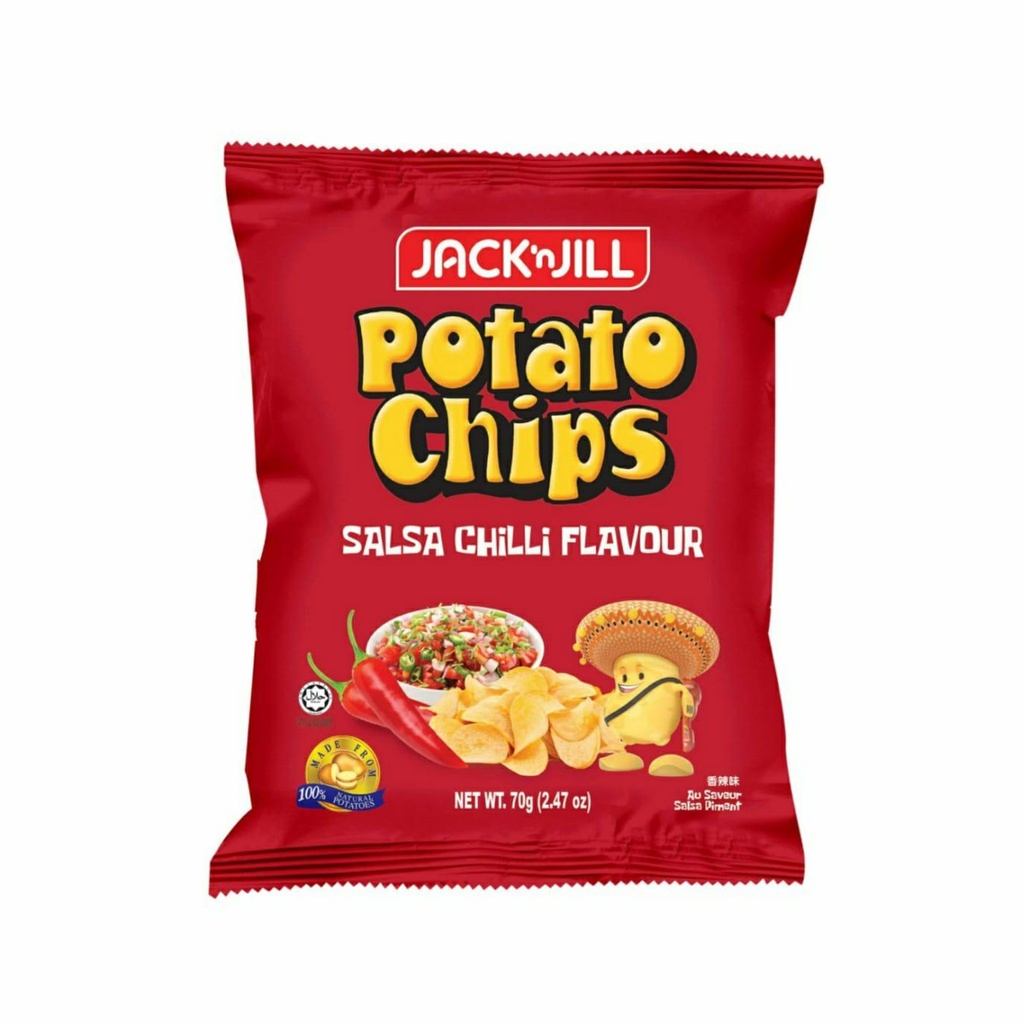 JACK N JILL PERISA POTATO CHIPS-CHIL SALSA (RED) 70G