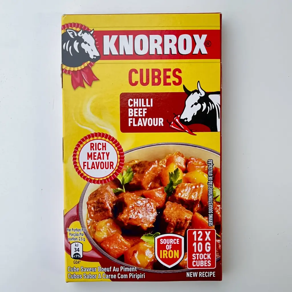 KNORROX STOCK CHILLI BEEF CUBE 120G
