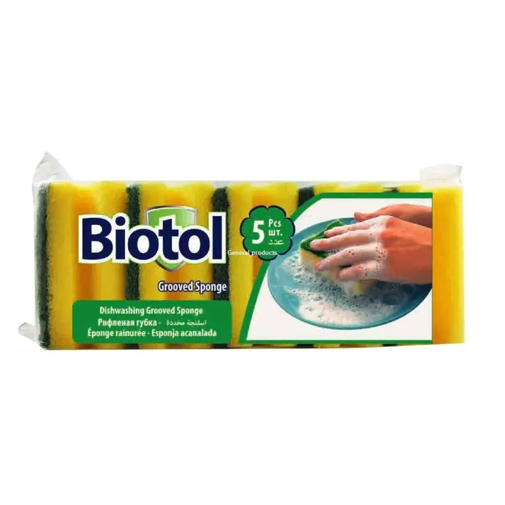 BIOTOI GROOVED SPONGE 5PCS PKT