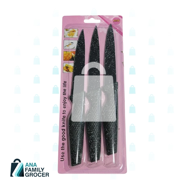 KNIFE 3 PIECES SET BLACK