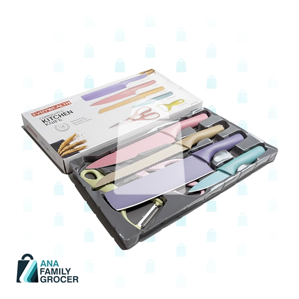 KITCHEN KNIFE CORRUGATED 6PCS