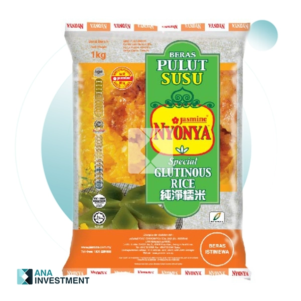 JASMINE NYONYA PULUT SUSU (GLUTINOUS RICE) 1KG 