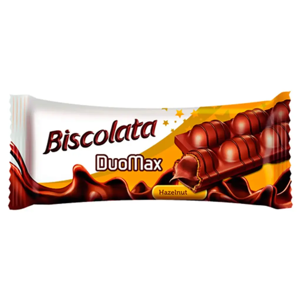 BISCOLATA DUOMAX WAFER HAZELNUT CREAM 44G