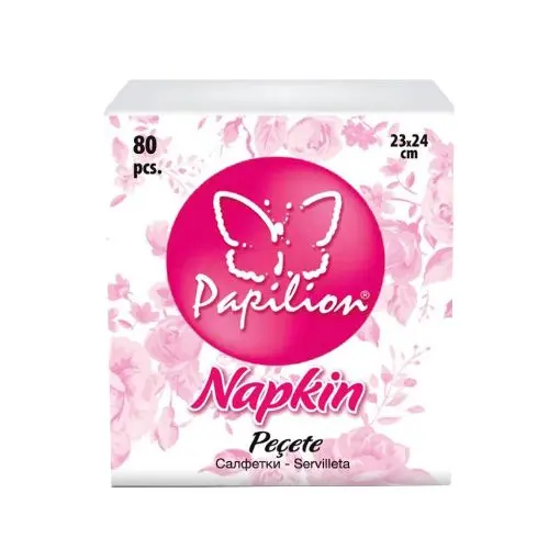 PAPILION PAPER NAPKIN 80 SHEETS 24CM 