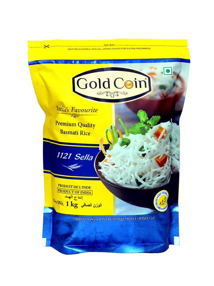 BASMATI RICE GOLD COIN SELLA YELLOW 1KG