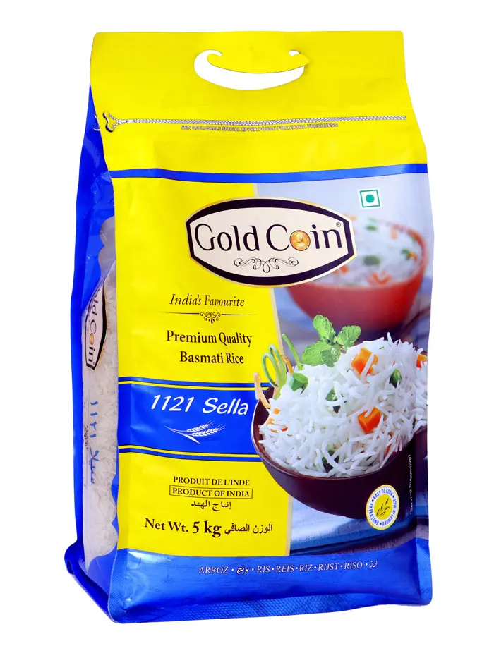 BASMATI RICE GOLD COIN SELLA YELLOW 5KG