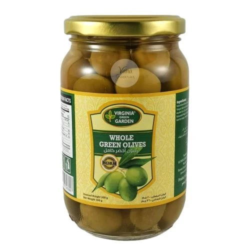 VIRGINIA GARDEN GREEN OLIVES WHOLE 360G