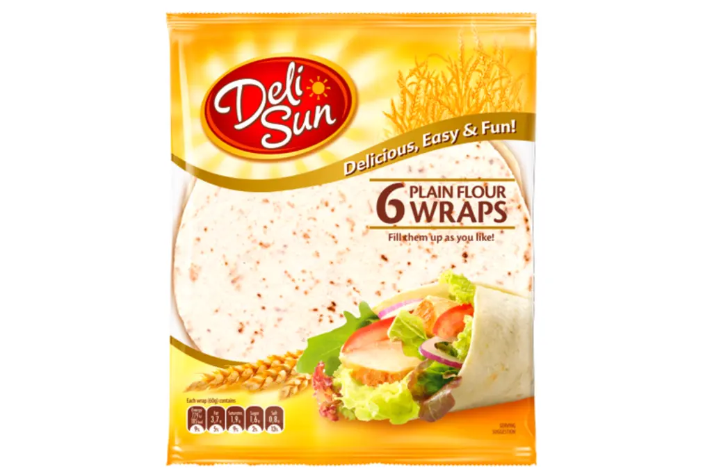 DELI SUN 6 PLAIN FLOUR WRAPS 24CM 360G