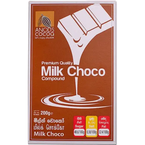 ANODS MILK CHOCO SLAB 200G