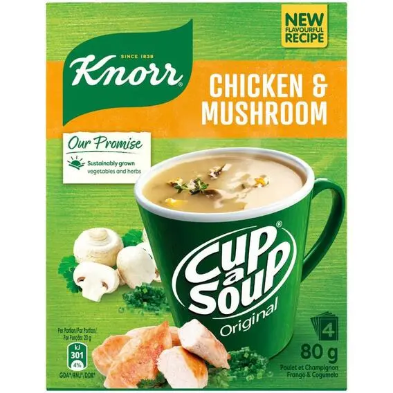 KNORR CUP-A-SOUP REGULAR CHICKEN & MUSHROOM 80G