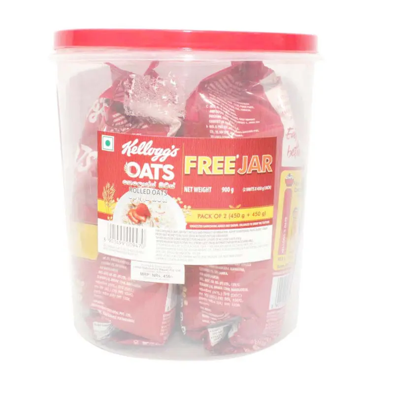 KELLOGGS OATS ROLLED OATS JAR 850G
