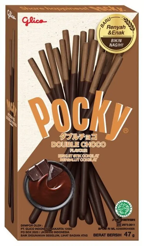 POCKY BISCUIT STICK DOUBLE CHOCOLATE 47G