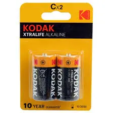 KODAK BATTERY ALKALINE CARD C 2NOS