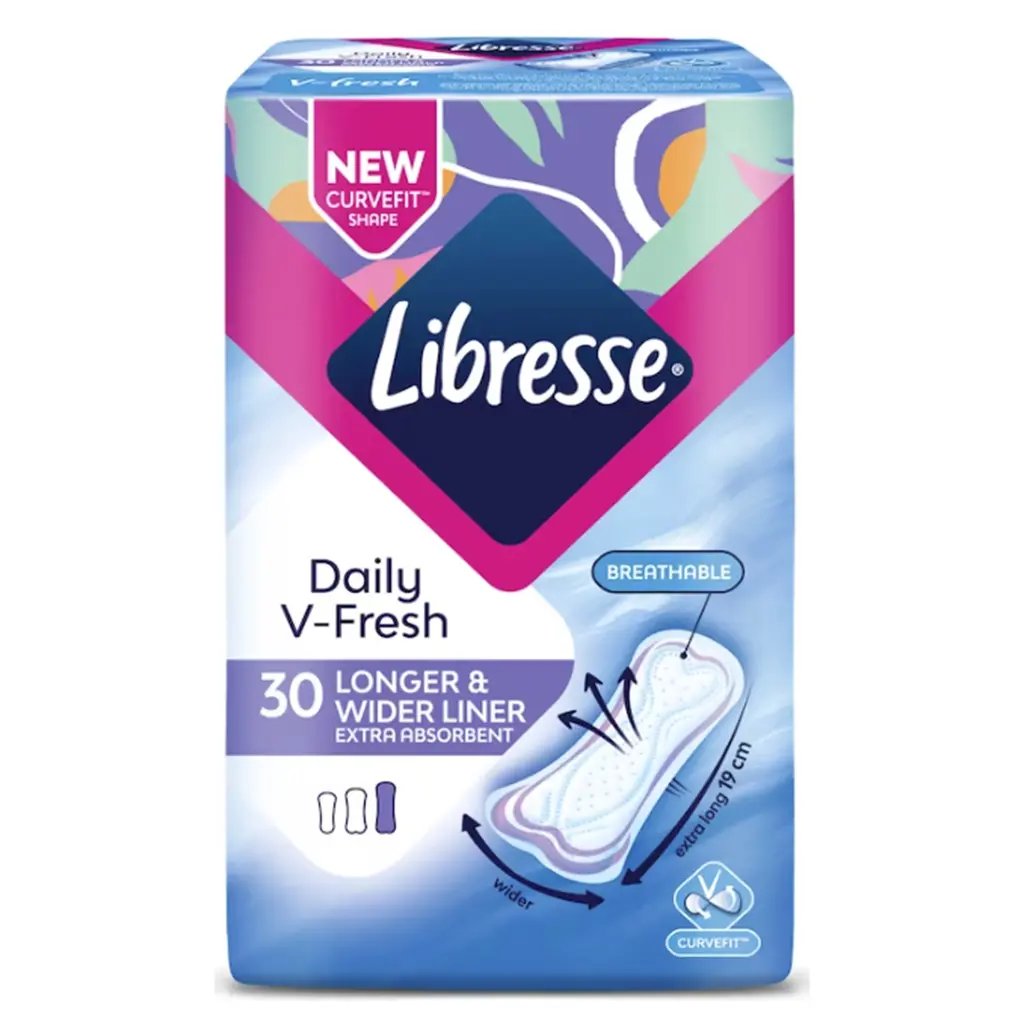 LIBRESSE L/W LINERS 19CM 3 X 30'S X 8PKT  