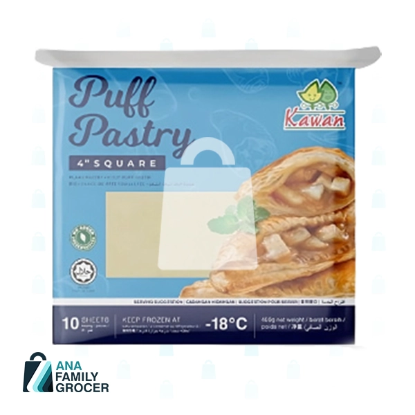 KAWAN PUFF PASTRY SHEET SQUARE 4" 40G