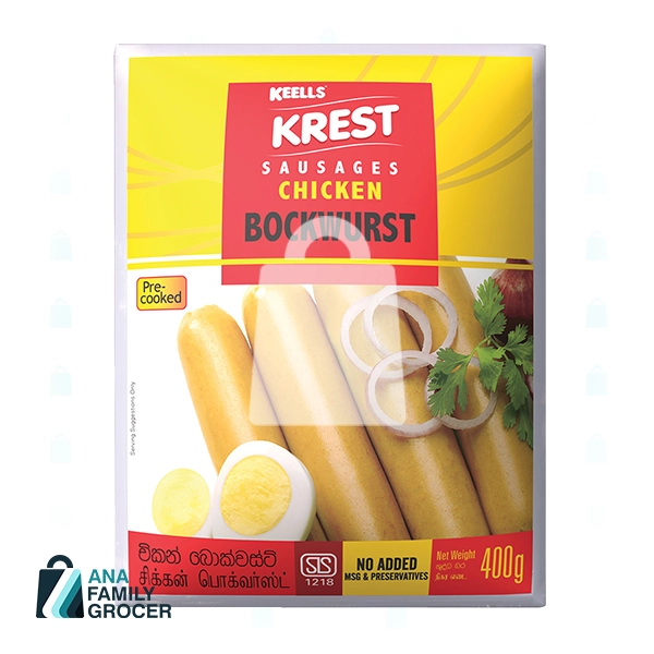 KEELLS KREST CHICKEN SAUSAGES BOCKWURST 400G