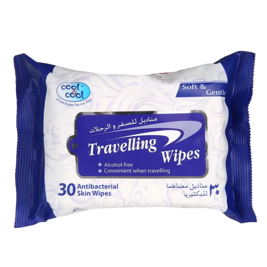 COOL & COOL TRAVELLING WIPES 30 SHEET