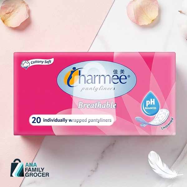 CHARMEE PANTYLINER BREATHABLE UNSCENTED (PINK) 20'S