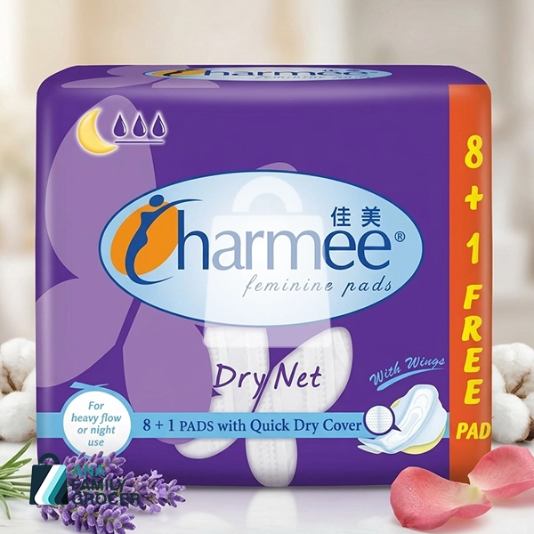 CHARMEE SANITARY NAPKIN ALL FLOW DRY NET 8 + 1 PADS