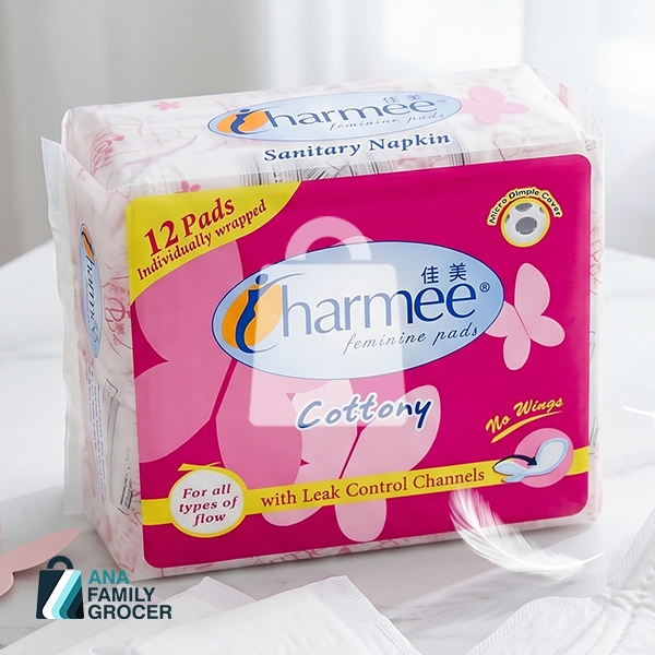 CHARMEE SANITARY NAPKIN ALL FLOW NON-WING  PADS 12'S