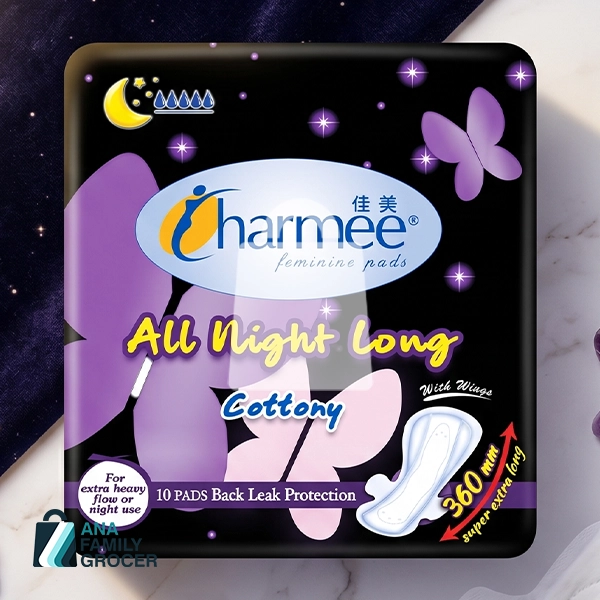 CHARMEE SANITARY NAPKIN ALL NIGHT LONG 10 PADS