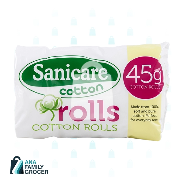 SANICARE COTTON ROLLS 45G 
