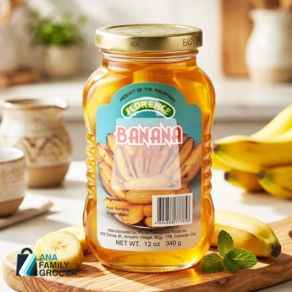 FLORENCE BANANA IN SYRUP 340G 12OZ