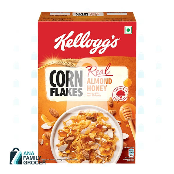 KELLOGGS CORN FLAKES REAL ALMOND & HONEY 300G