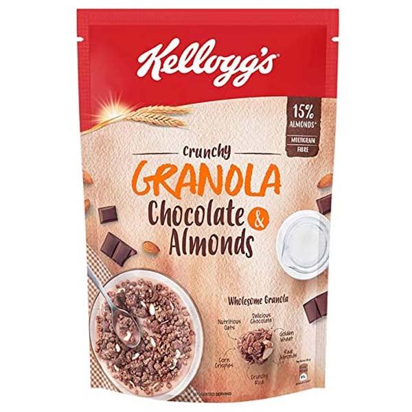 KELLOGGS CRUNCHY GRANOLA CHOCOLATE & ALMONDS 450GM
