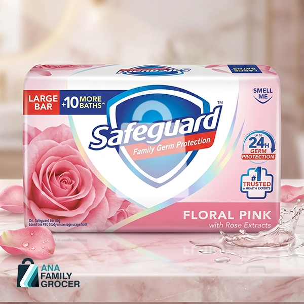 SAFEGUARD FLORAL PINK BAR SOAP 115G