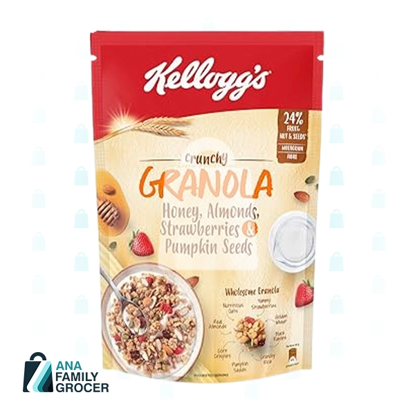 KELLOGG'S GRANOLA MUESLI ALMOND HONEY & PUMPKIN SEED 450G