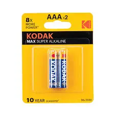 KODAK BATTERY ALKALINE CARD AAA 2NOS