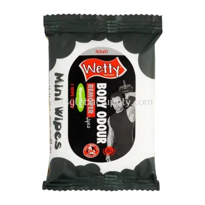 WETTY BODY ODOUR REMOVER WIPES (PACK 4) 8S