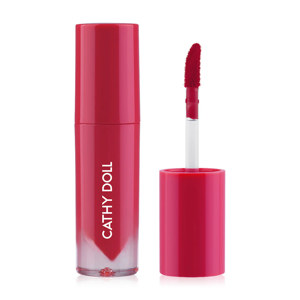 CATHY DOLL LIP GLOW OIL TINT NO.12 DROP RED
