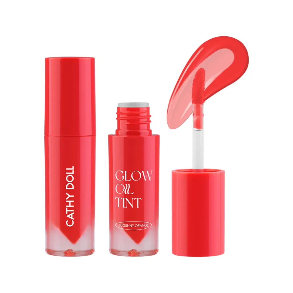CATHY DOLL LIP GLOW OIL TINT NO.10 SUNNY ORANGE