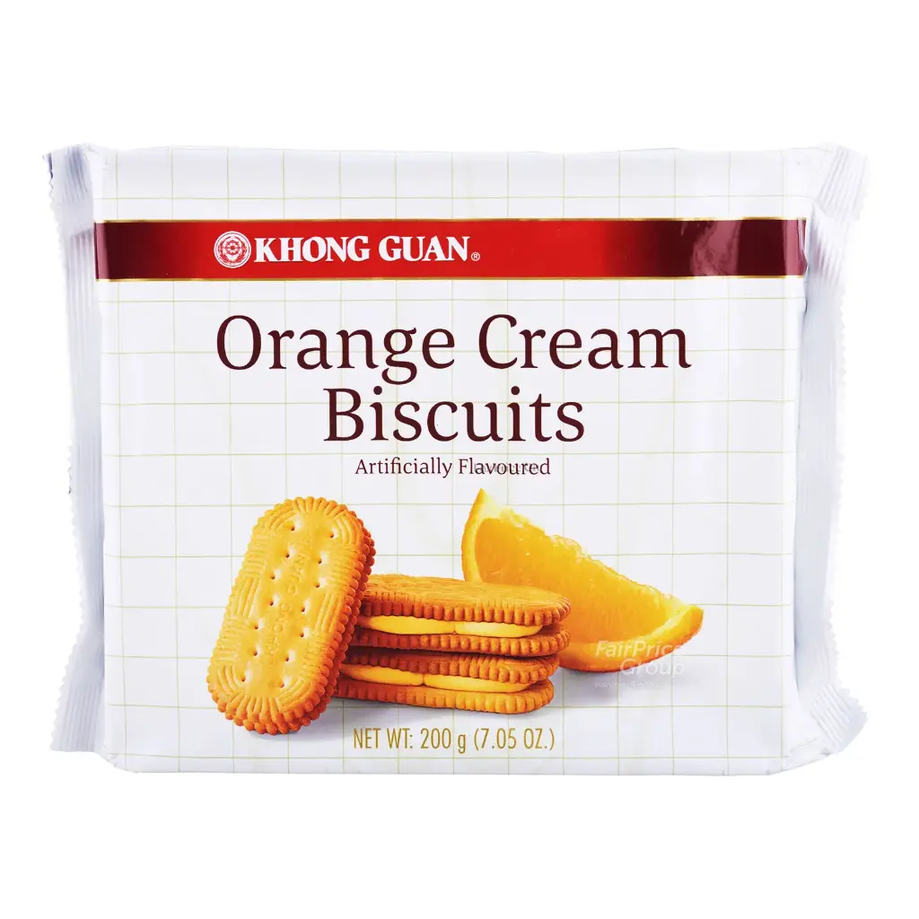 KHONG GUAN ORANGE CREAM BISCUITS 200G