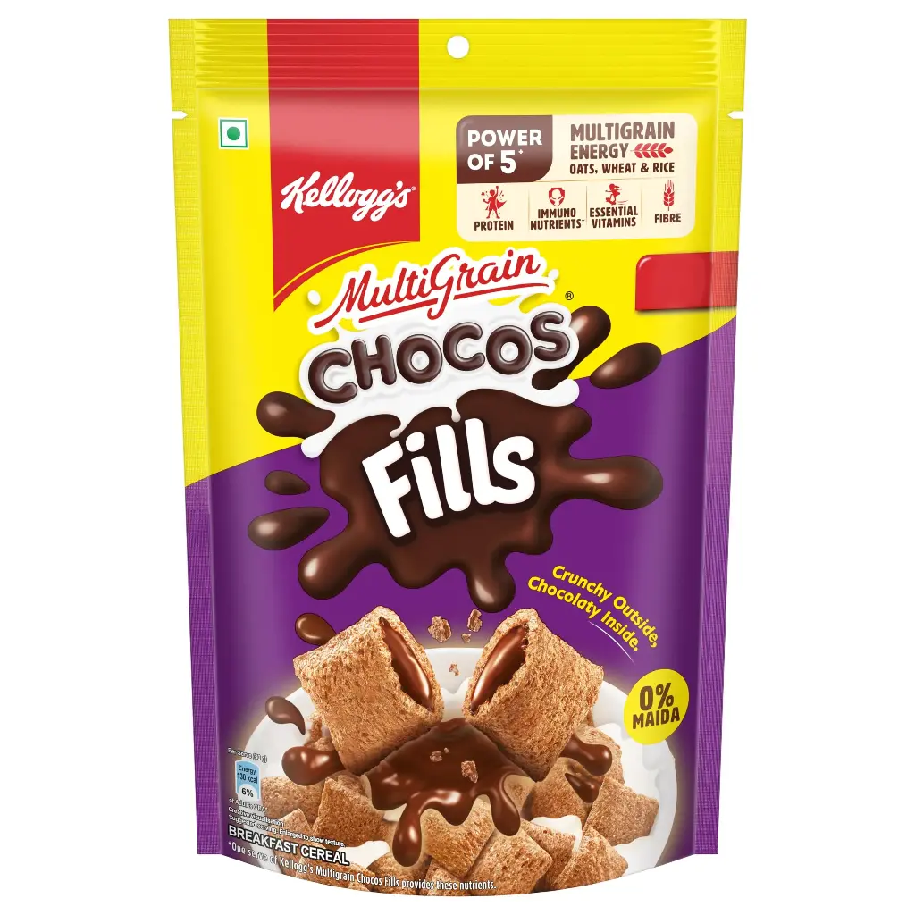 KELLOGGS CHOCOS FILLS DOUBLE CHOCOLATY 153G