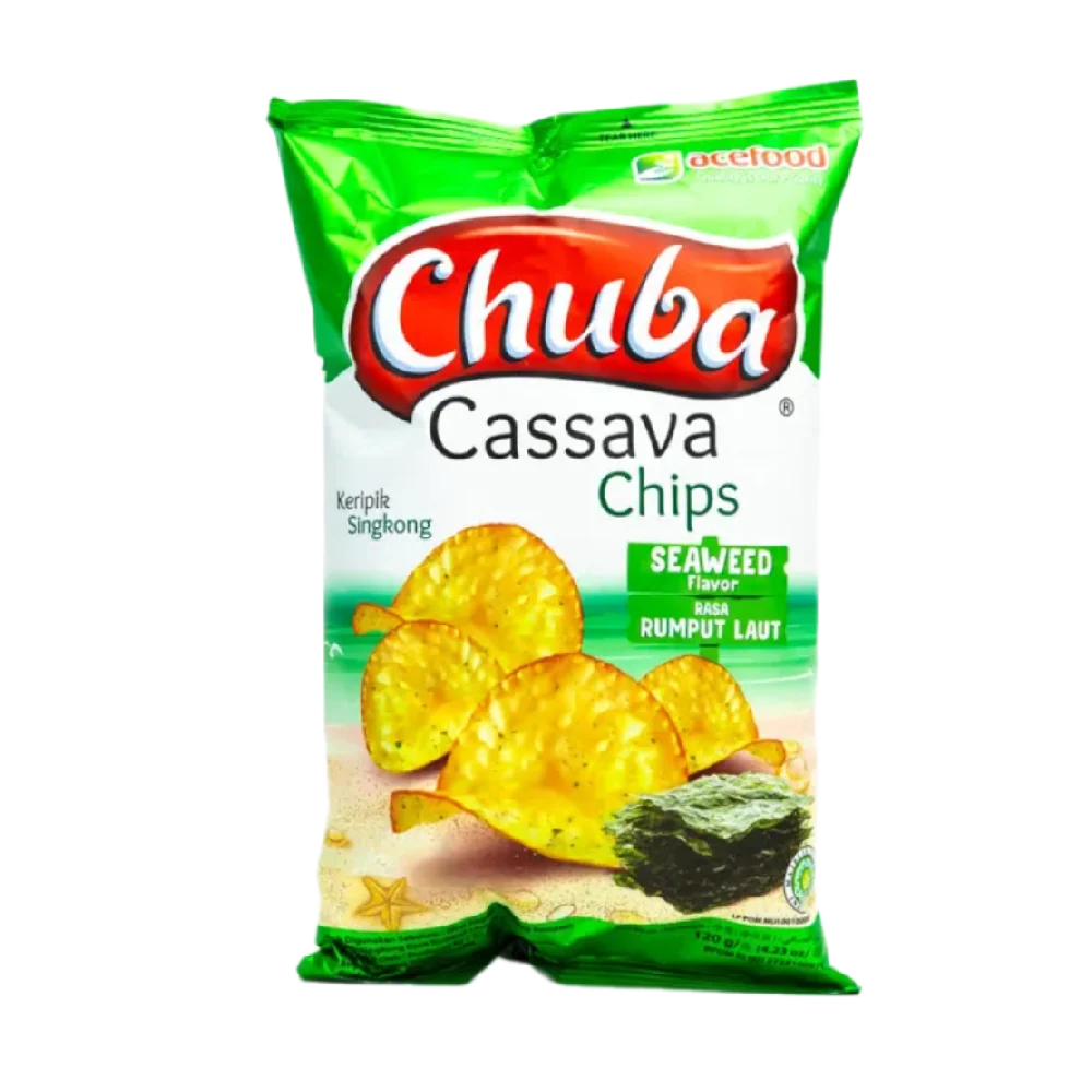 CHUBA CASSAVA CHIPS SEAWEED 120G