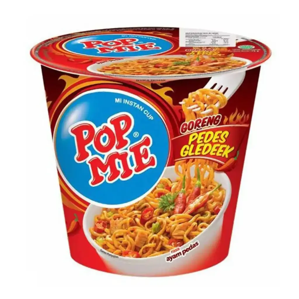  POP MIE GORENG PEDAS AYAM GLEDEK CUP 75G