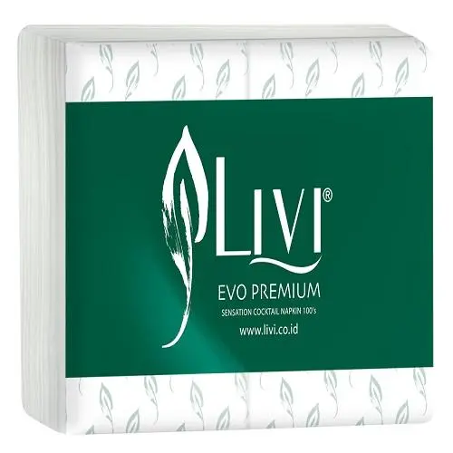 LIVI SERVIETTE PAPER NAPKIN WHITE 100'S