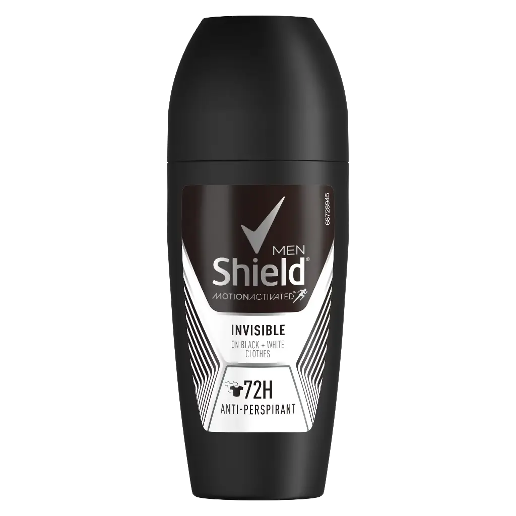 SHIELD MEN ROLL ON INVISIBLE BLACK & WHITE 50ML