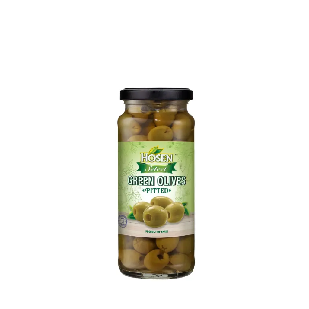 HOSEN SELECT GREEN OLIVES PITTED 345G