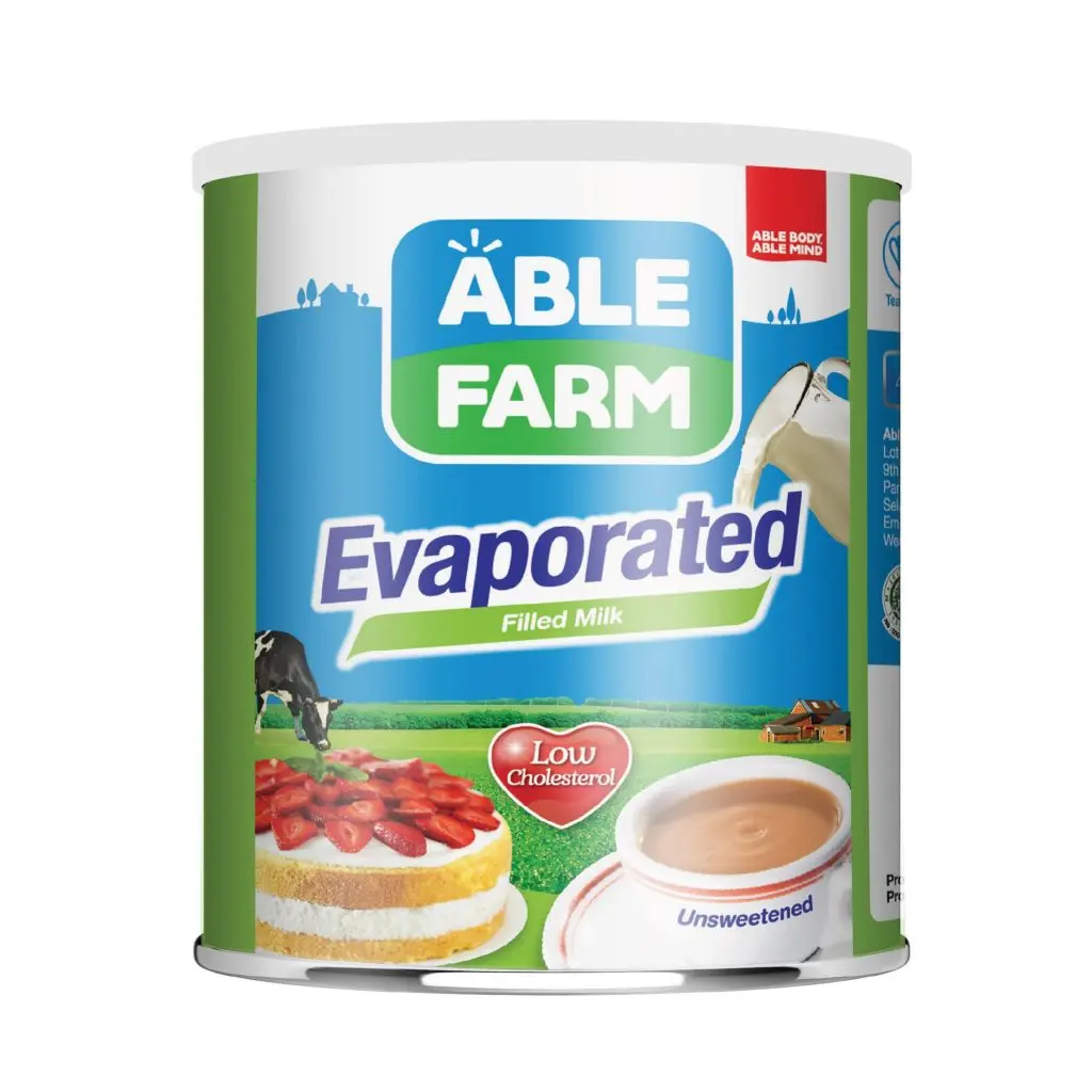 ABLE FARM EVAPORATED MILK 390G