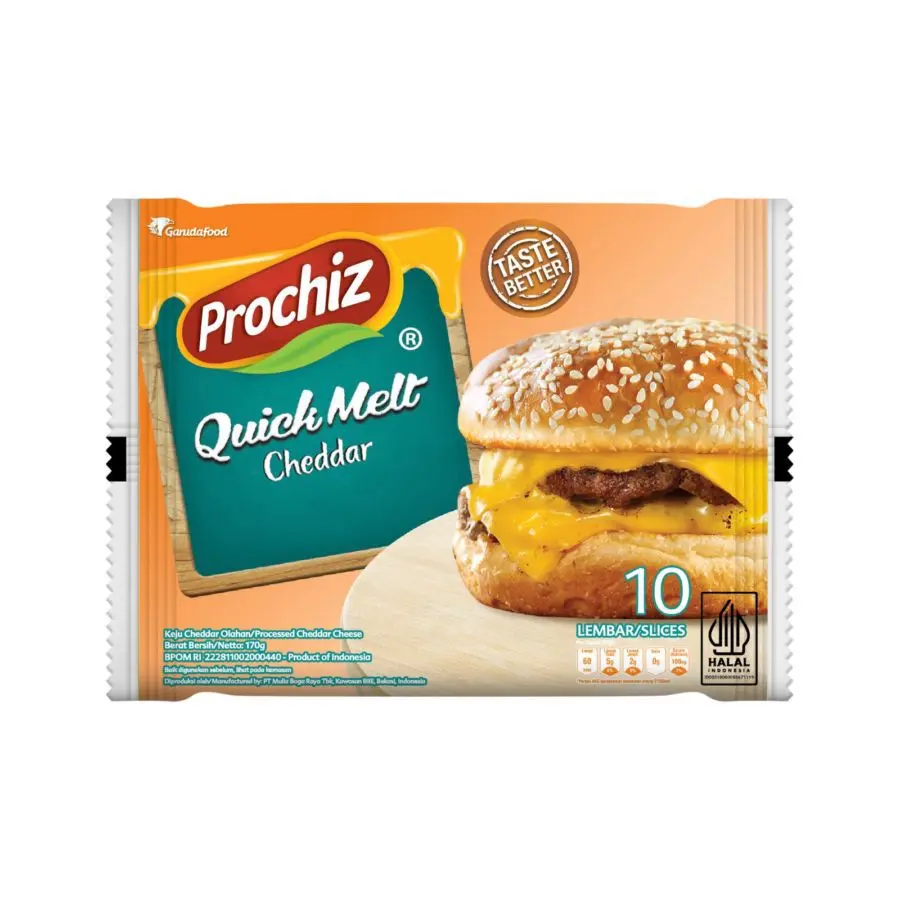 PROCHIZ QUICK MELT CHEDDAR 10'S 170G