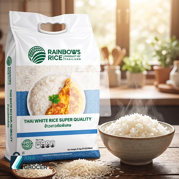 RAINBOW THAI LONG GRAIN WHITE RICE 5KG