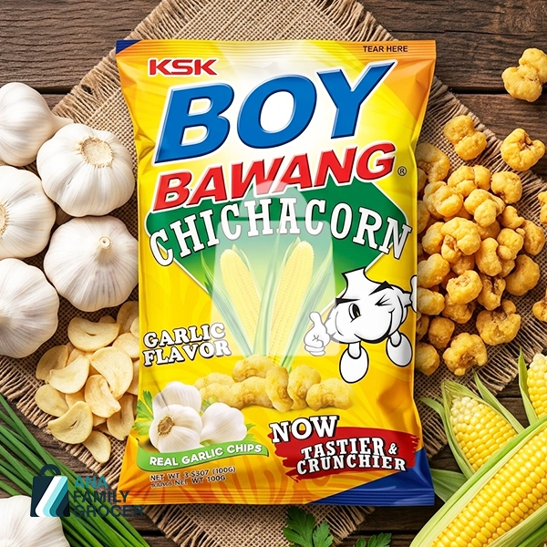 KSK BOY BAWANG CHICHACORN WITH REAL GARLIC FLAVOR 100G
