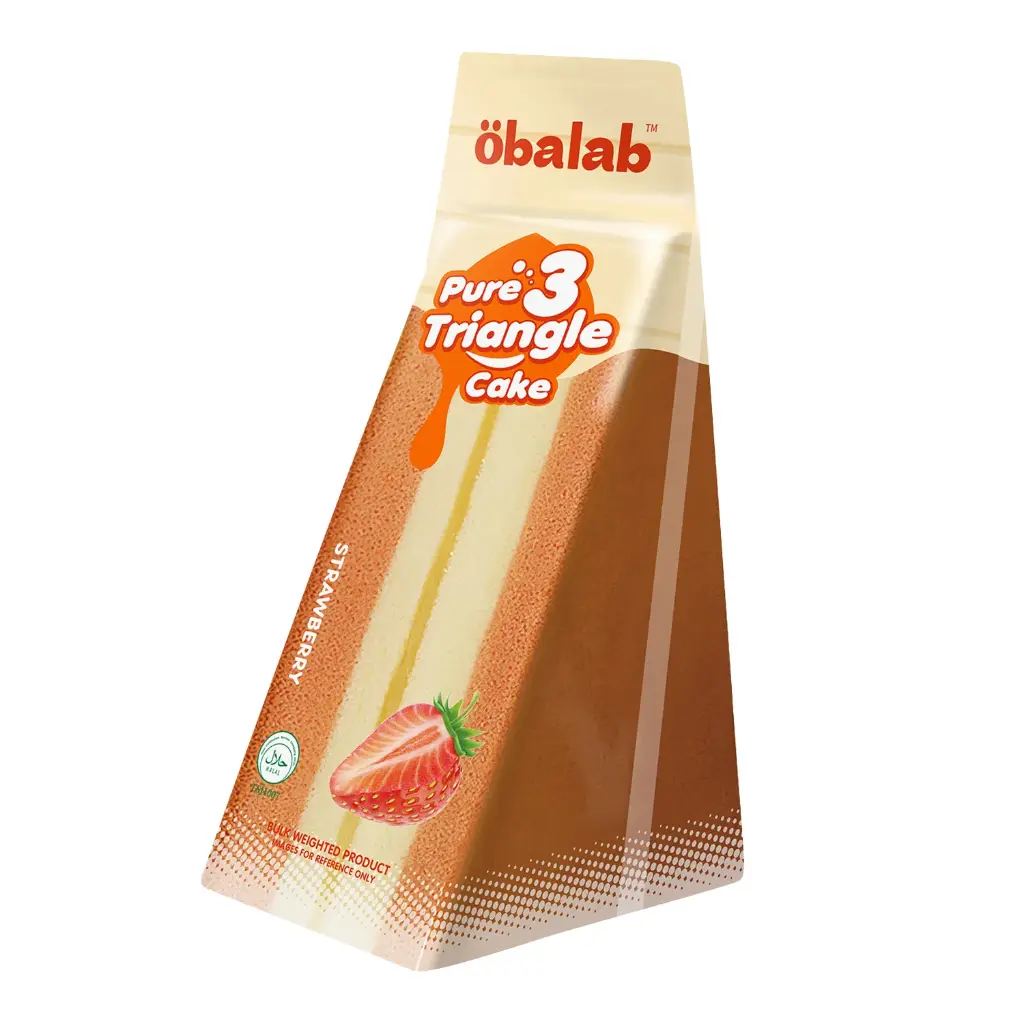 OBALAB TRIANGLE CAKE STRAWBERRY 100G