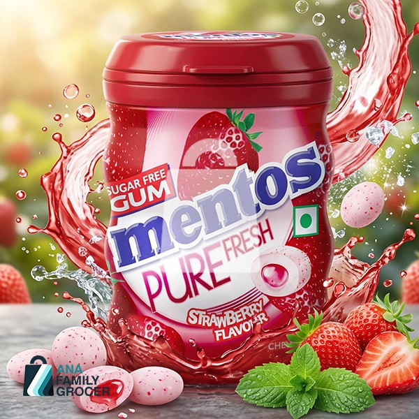 MENTOS PURE FRESH STRAWBERRY CHEWING GUM 19.5G