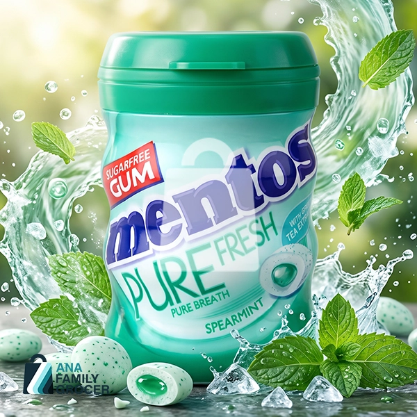 MENTOS PURE FRESH SPEARMINT CHEWING GUM 19.5G
