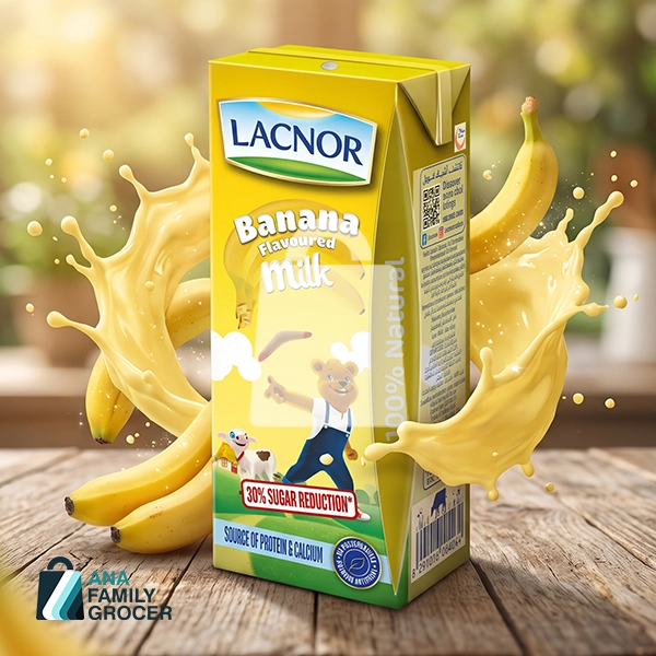LACNOR FLAVOURED BANANA MILK 180ML